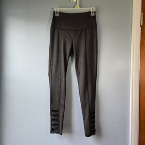 CRIS Cross Leggings Lattice Cutouts Ankle Length Stretchy Women's Yoga Pants